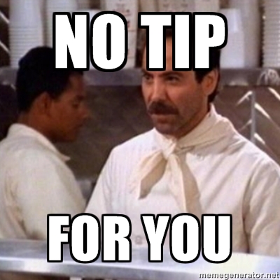 No tip